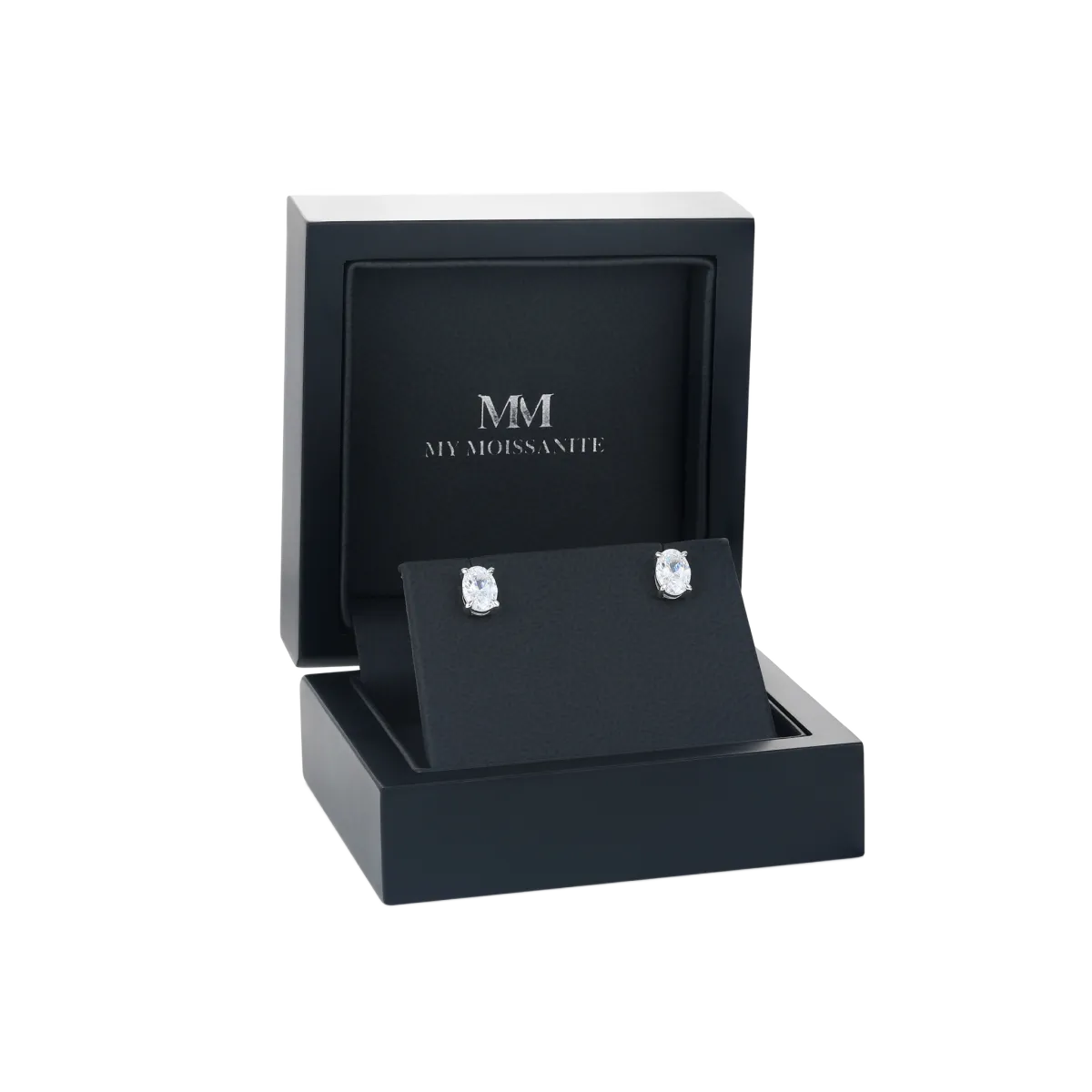 Ovalis – Ovalschliff Moissanit Ohrstecker