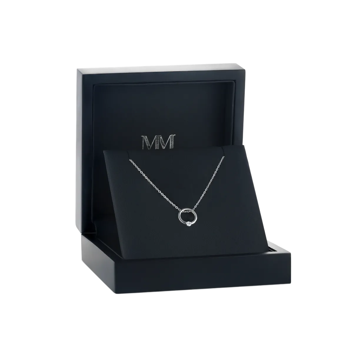 Luna - Zeitgenössischer Solitär-Moissanit-Anhänger