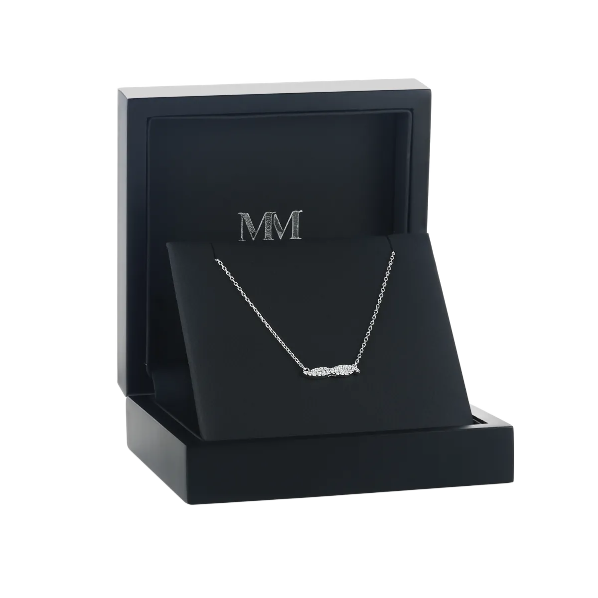 Astrid - Marquise-Geïnspireerde Moissanite Ketting met Pave Zetting