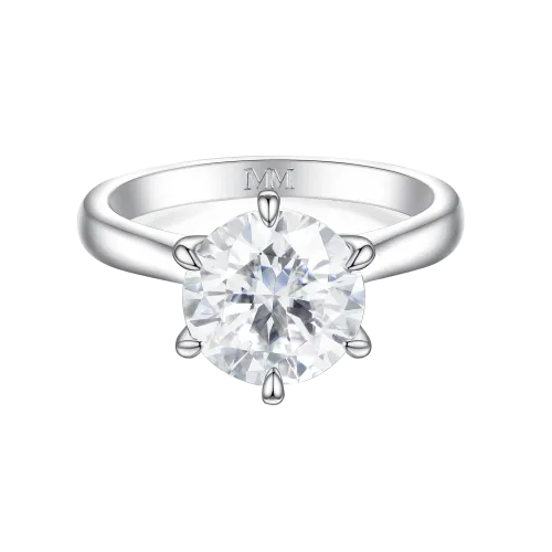 Circlique - Soliterowy Moissanitowy Pierścionek Zaręczynowy